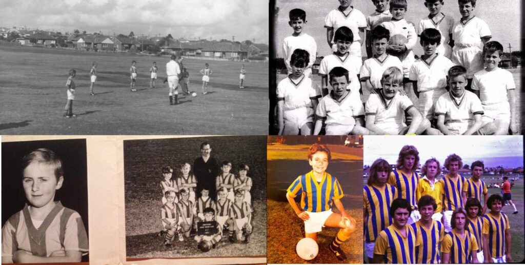 An early photographic montage of Abbotsford Juniors Football Club