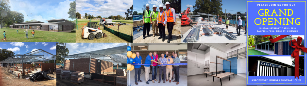 Abbotsford Juniors Football Club launches of its new Campbell Park Club House