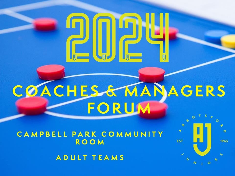 AJFC Season 2024 Coach and Managers Forum Pack for Adult Teams