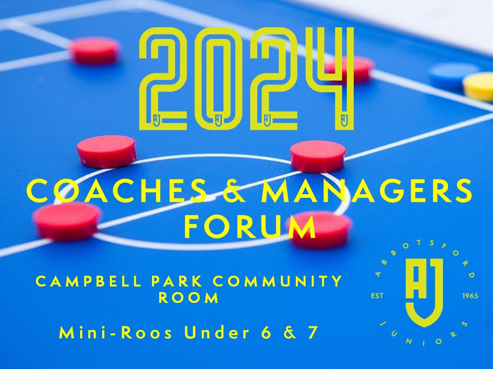 AJFC Season 2024 Coach and Managers Forum Pack for Mini-Roos (U6 and U7) Teams