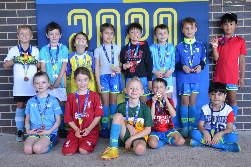 An AJFC Under 7  team at our Mini-Roos Presentation day