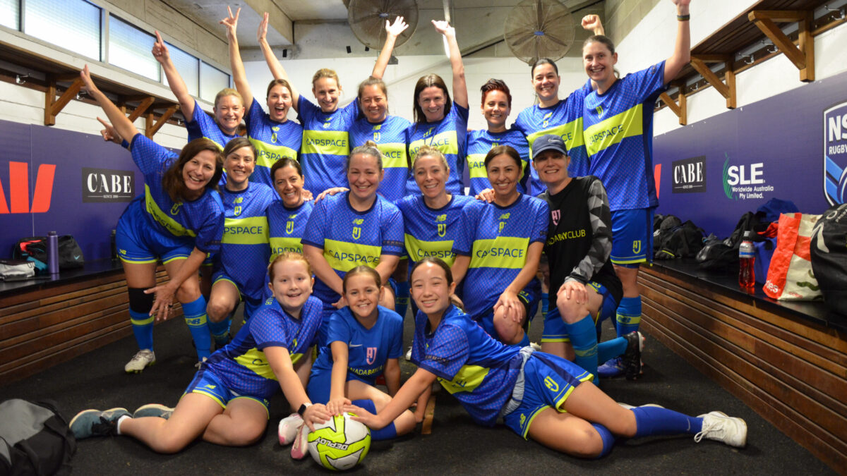 AJFC Over 35 Women Division 1 team at 2024 Female Football Festival