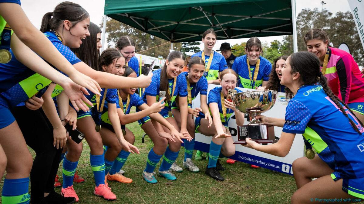 AJFC Champion Under 15 GIrls Division 3 A Team Celebrations