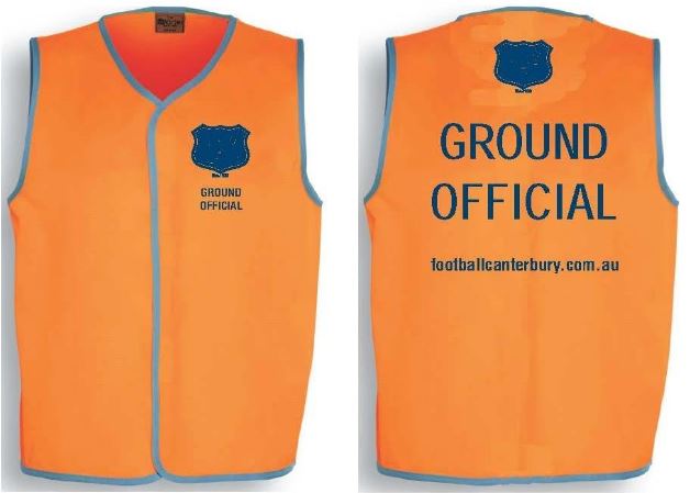 Football Canterbury Association Ground Official - Orange Bib