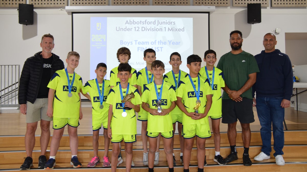 AJFC Academy Under 12 Division 1 Boys Team from 2024