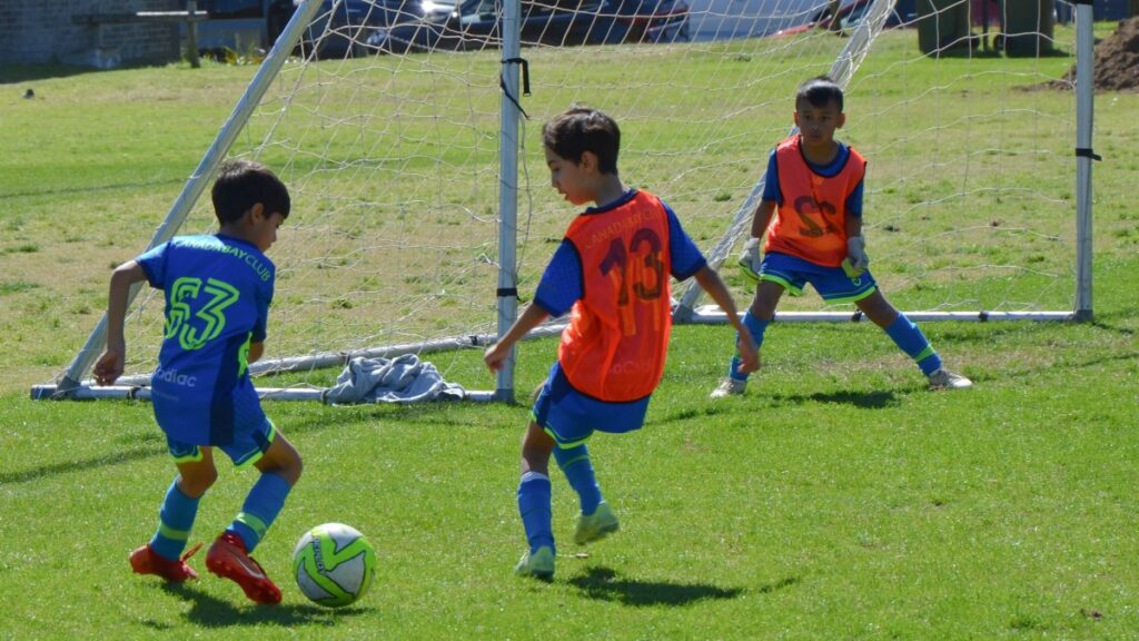 AJFC Junior Boys in action at Campbell Park